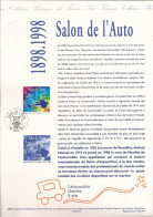 Document Officiel La Poste Oblitération 1er Jour  Salon De L'auto 1998 - Documentos Del Correo