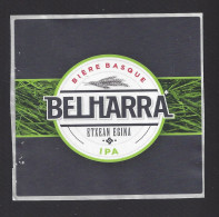 Etiquette De Bière IPA  -  Brasserie Belharra  à  Bayonne   (64) - Bière