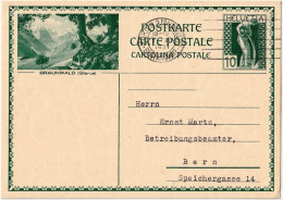 Schweiz Suisse 1931; Bild-PK CPI BRAUNWALD (Glarus) Mit Stempel ZÜRICH 2.XII.1931 - Postwaardestukken