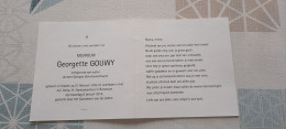 Georgette Gouwy Geb.Staden 21/02/1932- Getr. G. Vanniewenhuyse - Gest. Roeselare 6/01/2014 - Devotion Images