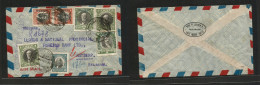 Chile - XX. 1934 (15 March) Valp - Belgium, Antwerp. Registered Air Multifkd Env 8,90 Pesos Rate. Fine Usage. SALE. - Chili