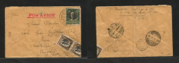 Chile - XX. 1930 (30 Apr) Stgo - Uruguay, Buceo (3 May) Air Multifkd Env At 1,60 Pesos Rate. Via Buenos Aires. Scarce Ai - Chile