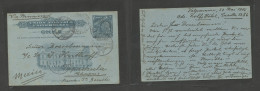 CHILE - Stationery. 1906 (30 May) Valp - Mexico, Tapachula, Chiapas, Puerto San Benito (12 Aug) Via Acapulco, DF, Panama - Chile