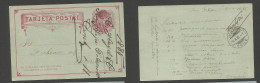 CHILE - Stationery. 1885 (10 Feb) San Felipe - Valp 2c Red Bluish Stat Card. Fine Early Usage. SALE. - Chile