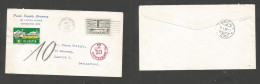 CANADA. 1959 (5 Jan) Toronto - Switzerland, Zurich (28 Jan) Fkd + Taxed Envelope Airmail Swiss P. Due 10c, Tied "T" Cach - Andere & Zonder Classificatie