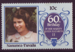 Océanie - Tuvalu - Nanumea - 60th Birthday Of Her Majesty Queen Elisabeth II  - 7336 - Tuvalu (fr. Elliceinseln)