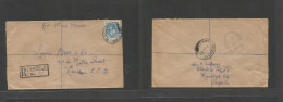 BC - Nigeria. 1952 (7 Jan) Sapele - London, UK. Registered Air Multifkd Env At 1sh 3d Rate, Tied Oval Ds Via Lagos. VF.  - Other & Unclassified