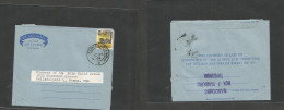 BC - Kenya. 1964 (12 Dec) Tunduru - USA, Pa, Phila. Single Lions 50c Fkd Airletter Tied Cds, Small Village Origin. With  - Other & Unclassified