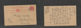 BC - Kenya. 1938 (30 Apr) Tanganika Territory. Tabora - Denmark, Christianfeld. 15c Red Stat Card, Cds. Fine Used. SALE. - Other & Unclassified