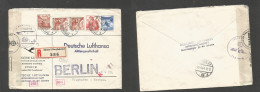 BC - Jamaica. 1944 (8 Nov) Zurich 3 Hpf - Germany, Berlin (20 Nov) Registered Multifkd Nazi Censor Envelope At 0,80 CHF  - Autres & Non Classés