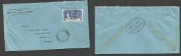BC - Dominica. 1937 (13 Nov) Roseau - Germany, Hamburg. Coronation 2 1/2d Blue Fkd Env + Cds. Fine. SALE. - Andere & Zonder Classificatie