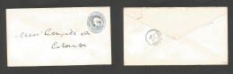 BC - Ceylon. 1893 (28 July) Haputali - Colombo. QV 5c Grey Stat Env, Cancelled Small Cds. VF. Arrival Cachet. SALE. - Autres & Non Classés