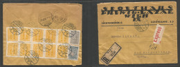 AUSTRIA - XX. 1922 (16 Oct) Wien - Bad Mergentheim, Wurtt, Germany. Registered Express Reverse Multifkd Comercial Envelo - Other & Unclassified