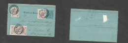 AUSTRIA - Stationery. 1900 (16 May) Neunkirchen - Germany, Berlin. 3kr Bluish / Bluish + 4 Adlt Stat Lettersheet, Tied C - Other & Unclassified