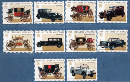 Vatican 1997, Papal Coaches And Automobils, 10 Values MNH Vintage Cars, Graham Paige, Fiat Campagnola - Autos