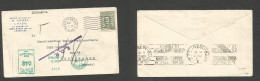 Argentina - XX. 1936 (11 April) Bahia Blanca - Denmark, Cph (4 May) Single 3c Rate Fkd Proceres Issue Envelope + Taxed + - Other & Unclassified