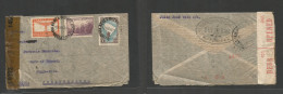 Argentina - Stationery. 1943 (12 April) Buenos Aires - South Africa, Joburg WWII US Censored Multifkd Env + Destination  - Other & Unclassified