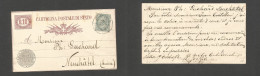 ITALY - Stationery. 1878 (19 Oct) Instra - Switzerland, Neuchatel. 10c Red Stat Card + 5c Green Adtl, Cds. VF. SALE. - Ohne Zuordnung