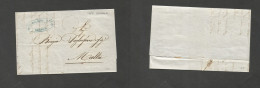 Italy - Prephilately. 1856 (3 June) Genova - Malta. E. With Text. Fine. SALE. - Ohne Zuordnung