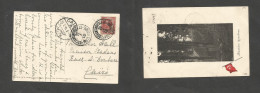 ITALIAN Levant. 1910 (21 Jan) Constantinople - Egypt, Cairo (27 Jan) Single 20p Ovptd Small Letters Type Ppc, Tied Cds.  - Unclassified