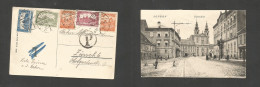 HUNGARY. 1923 (14 July) Supron - Switzerland, Zurich. Multifkd Ppc + Taxed + Crossed Out. Inflation Days. Fine. SALE. - Other & Unclassified