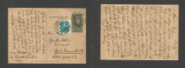 HUNGARY. 1933 (14 Nov) Pecs - Switzerland, Biel. 10f Green Stat Card + Adtl, At 20f Rate, Cds. SALE. - Sonstige & Ohne Zuordnung