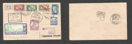 HUNGARY. 1925 (13 Apr) Budapest. Special Flight. Multifkd Card Incl Airlabel + Cachet, Cds. SALE. - Other & Unclassified