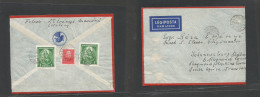 HUNGARY. 1937 (15 Nov) Edeleny - South Africa, Joburg. Air Multifkd Reverse Envelope At 2,20 P Rate. Better Dest Usage.  - Other & Unclassified