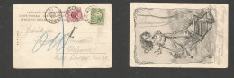 HUNGARY. 1902 (4 Aug) Koosjt - Belgium, Ostende (14 Aug) Fk 5f Ppc + Taxed + Arrival Tied Cds P. Due. Fine Comb. SALE. - Andere & Zonder Classificatie