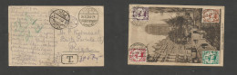 Germany - Danzig. 1922 (26 July) Zoppet - Riga, Latvia (28 July) Franked + Tax (insuff) Ppc + Aux Cachets + Arrival Inte - Other & Unclassified