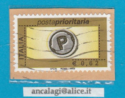 USATI ITALIA POSTA PRIORITARIA 2002 - Ref.1407B "4^ Emissione" 1 Val. 0,62 - - 2001-10: Usados