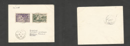 FRC - Guiana. 1938 (10 June) Regina - Switzerland, Munster (17 July) PM Rate Unsealed Multifkd Env. Comm Issues, Cds. SA - Sonstige & Ohne Zuordnung