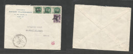 FRANCE - XX. C. 1943. Paris - Switzerland. Nazi Occupation Comercial Multifkd Env At 6,40 Fr Rate. Petain Issue, Tied St - Other & Unclassified