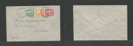 EGYPT. 1917 (28 Dec) Alexandria - Sweden, Stockholm. Multicolor Pyramids + Sphinx Issue, Tied Cds. Better Dest. XF. SALE - Other & Unclassified