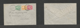 EGYPT. 1917 (28 Dec) Alexandria - Sweden, Stockholm. Multicolor Pyramids + Sphinx Issue, Tied Cds. Better Dest. XF. SALE - Otros & Sin Clasificación