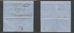 EGYPT. 1860 (19 May) Alexandria - Malta (23 May) Via Col - Vapore Inglese (mns) EL With Contains With Reverse Alexandria - Autres & Non Classés