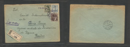 CZECHOSLOVAKIA. 1945 (29 Dec) Poriciu Trutrova - Switzerland, Geneva. Red Cross Pow Mail. Registered Mutlfikd Env. CF. S - Other & Unclassified