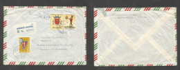 PORTUGAL-MOZAMBIQUE. 1967 (31 March) L. Marques - Switzerland, Binz (11 April) Registered Multifkd Envelope + Taxed + Ar - Autres & Non Classés