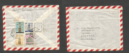 PORTUGAL-INDIA. 1955 (8 Jan) Mormugao - Denmark, Cph. Reverse Air Multifkd Envelope, Mixed Usage. Fine. SALE. - Andere & Zonder Classificatie