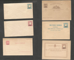 PORTUGAL-AZORES. C. 1880-90s. Early Mint Stationaries. Envelopes + Cards Fitta Diseita + 6 Diff. VF Scarce Good Conditio - Other & Unclassified