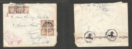 Portugal - XX. 1941 (27 Oct) Lisboa - Denmark, Cph. Air Multifkd Luisiadas Issue Envelope With Contains, Reverse Nazi WW - Other & Unclassified