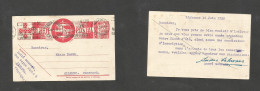 PORTUGAL - Stationery. 1939 (19 June) Lisboa - Denmark, Ollerup. 1 Esc Red Stat Card. Better Dest Usage. SALE. - Autres & Non Classés