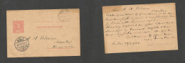 PORTUGAL - Stationery. 1900 (29 May) Lisboa - Marstal, Denmark (3 June) 25 Rs Red Stat Card. VF Used. SALE. - Other & Unclassified