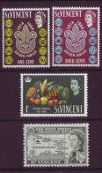 Amérique - St Vincent - Queen Elisabeth II- 4 Timbres Différents - 7339 - Tuvalu