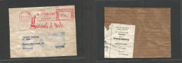 Italy - XX. 1954 (11 March) Milano - Switzerland, Luzern. Machine Red Comercial Fkd Package Lable. A. Pieroni / G. Moda. - Unclassified