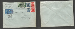 Italy - XX. 1948 (20 Dec) AMGFTT. Trieste - Germany, Mannheim. Multifkd Ovptd Issue Envelope, Tied Cds. Fine + Comm + Ai - Unclassified