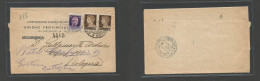 Italy - XX. 1944 (18 Apr) RSI Bologna. Confederatione Fascista. Multifkd Mixed Usage. Registered Official Unsealed Wrapp - Unclassified