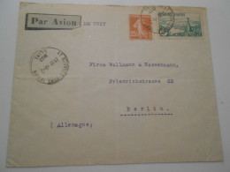 France Poste Aerienne , Lettre Expres Du Bourget Port Aerien 1937 Pour Berlin - 1927-1959 Covers & Documents