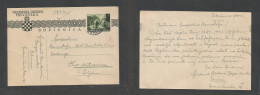 YUGOSLAVIA. 1942 (12 Oct) Zemun - Mitrovica. 1,50k Green Illustr Stat Card, Cds. SALE. - Other & Unclassified