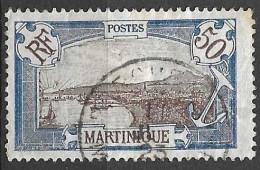 MARTINICA - 1922 - FORT DE FRANCE - 50C. - USATO (YVERT 100 - MICHEL 94) - Usati